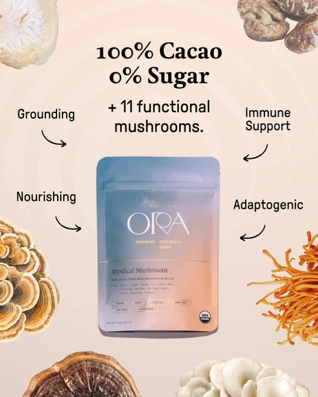 ORA Cacao-Mystical Mushroom Enhanced Cacao - Organic - Ceremonial - The Oracle Alchemist